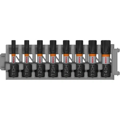 Bosch PRO TH Impact bit, T10H, T15H, T20H, T25H (2 db), T27H, T30H, T40H, 25 mm, 8 db F275607