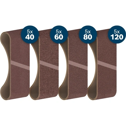Bosch PRO X440 csiszolószalag, 100 x 610 mm, G5 x 40/5 x 60/5 x 80/5 x 120, 20 db F277891