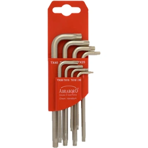 Abraboro torx L kulcs készlet 8 db TX 9/10/15/20/25/27/30/40 F280996
