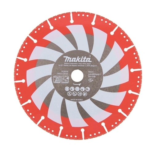 Makita RESCUE-CUT vákuumforrasztott 230 mm gyémánt vágótárcsa max 6550 1/perc 1 db F282447