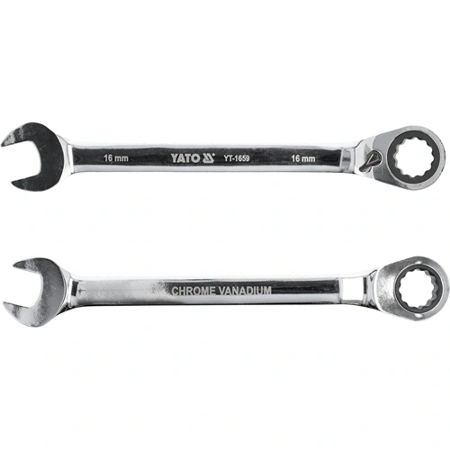 YATO Csillag-villás kulcs racsnis irányváltós 16 mm 72T CrV (YT-1659) F284168
