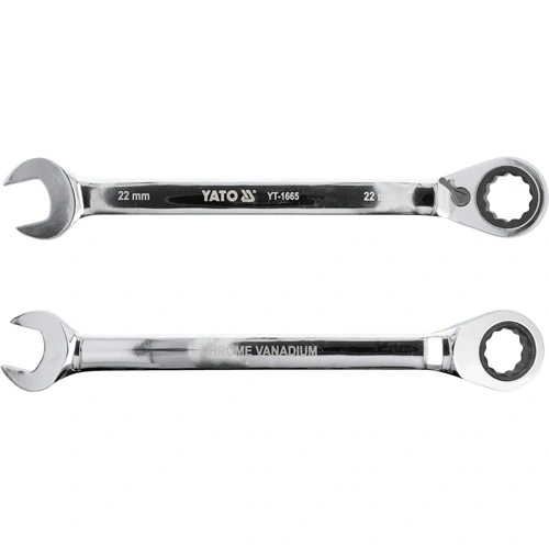 YATO Csillag-villás kulcs racsnis irányváltós 22 mm 72T CrV (YT-1665) F284174
