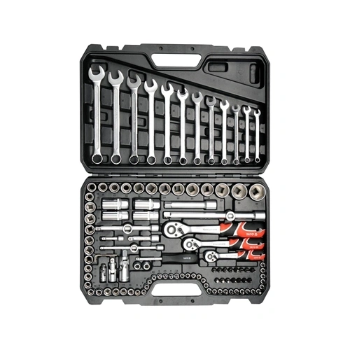 YATO Dugókulcs készlet 111 részes 1/2" 14-32. 1/4" 3.5-13. 3/8" 9-16 CrV (YT-38831) F284762