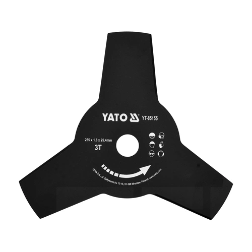 YATO Fűkasza kés háromágú 255 x 25.4 x 1.6 mm (YT-85155) F285353