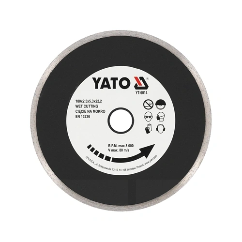 YATO gyémánt vágókorong folytonos 180 x 22.2 mm (YT-6014) F285611