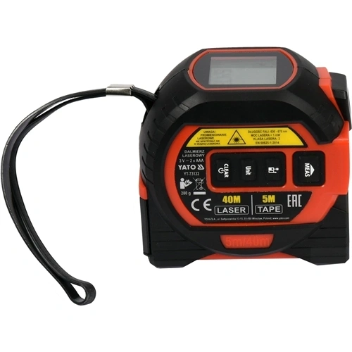 YATO Lézeres mérőszalag 5 m x 19 mm 40 m (YT-73122) F286901