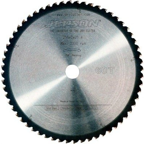 Jepson HM körfűrészlap Drytech D=255x25.4x2.0mm 60Z acélhoz vékonyfalú F290744