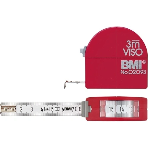 BMI Zsebmérőszalag leolvasó ablakkal 3mx16mm körzővel F291932