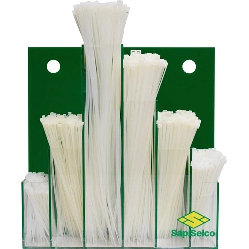 Sapielco Kábelkötegelő készlet 600 részes fali tartóban natúr F292045