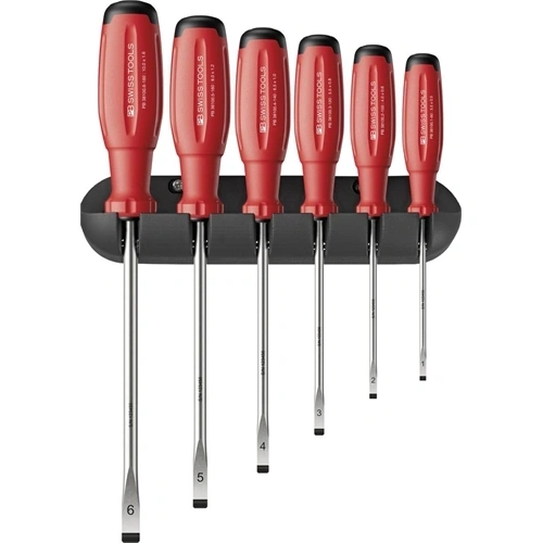 Swiss Tools Csavarhúzó készlet 6 részes lapos fali tartóban SwissGrip EVO PB F292519